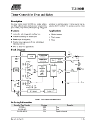 Datasheet U2100B-xFPG3 manufacturer ATMEL