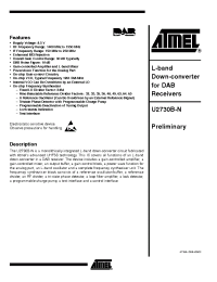 Datasheet U2730B-N manufacturer ATMEL