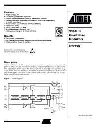 Datasheet U2793B-MFSG3 manufacturer ATMEL