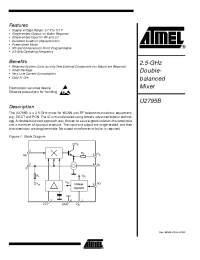 Datasheet U2795B-MFPG3 manufacturer ATMEL
