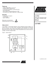 Datasheet U2796B-MFPG3 manufacturer ATMEL