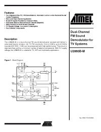 Datasheet U2860B-MFPG3 manufacturer ATMEL