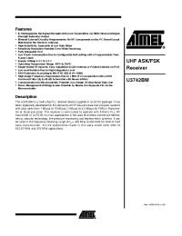 Datasheet U3742BM manufacturer ATMEL