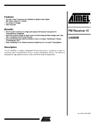 Datasheet U4065B-AFL3 manufacturer ATMEL