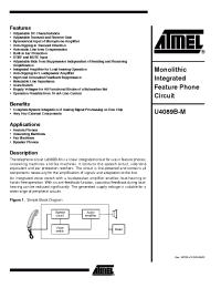 Datasheet U4089B-MFN manufacturer ATMEL