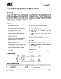 Datasheet U4090B-NFNG3 manufacturer ATMEL