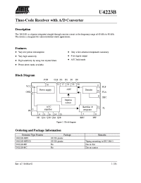 Datasheet U4223B-MFSG3 manufacturer ATMEL