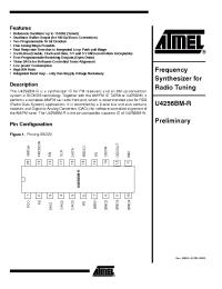Datasheet U4256BM-RSG3 manufacturer ATMEL