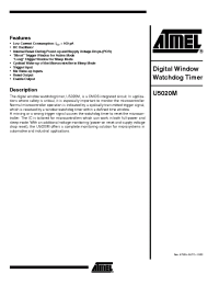 Datasheet U5020M-FP manufacturer ATMEL