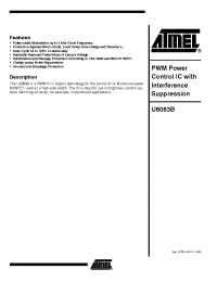 Datasheet U6083B manufacturer ATMEL