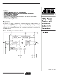 Datasheet U6084B manufacturer ATMEL