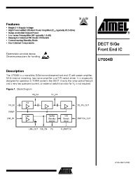 Datasheet U7004B-MFS manufacturer ATMEL