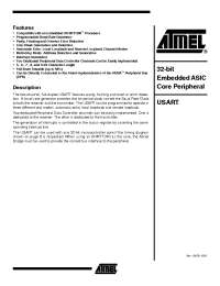 Datasheet USART manufacturer ATMEL