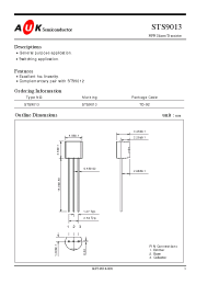 Datasheet S9013 manufacturer AUK