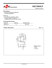 Datasheet SBT3904UF manufacturer AUK