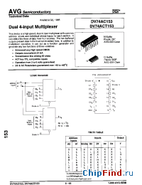 Datasheet DV74AC153 manufacturer AVG