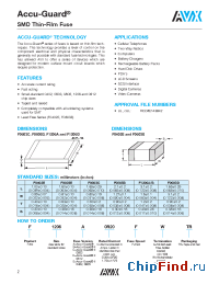 Datasheet F0402E manufacturer AVX