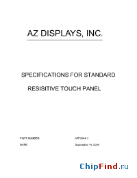 Datasheet ATP0644-3 manufacturer AZ Displays