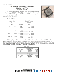 Datasheet 422TTL manufacturer B&B Electronics