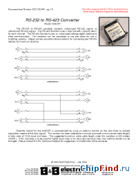 Datasheet MODEL423COR manufacturer B&B Electronics