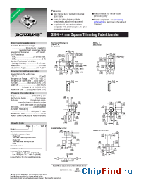 Datasheet 3364X-1-103E manufacturer Bourns