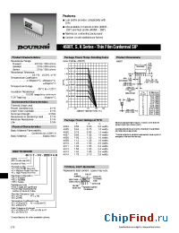 Datasheet 4604K-101-2222BAD manufacturer Bourns