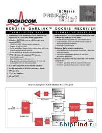 Datasheet BCM3118 manufacturer Broadcom