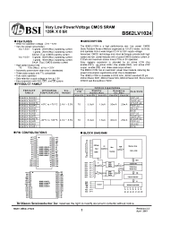 Datasheet 62LV256SC manufacturer BSI