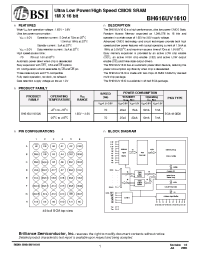 Datasheet BH616UV1610 manufacturer BSI