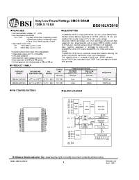 Datasheet BS616LV2010EI manufacturer BSI