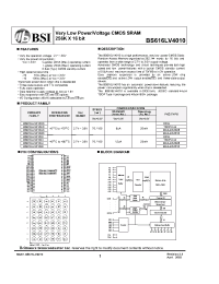 Datasheet BS616LV4010EC manufacturer BSI