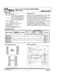 Datasheet BS62LV2001DI manufacturer BSI