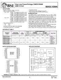 Datasheet BS62LV2006DCG55 manufacturer BSI
