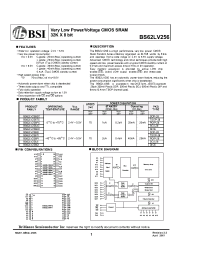 Datasheet BS62LV256 manufacturer BSI