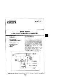 Datasheet ADC72 manufacturer Burr-Brown