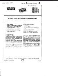 Datasheet ADC84KG-10 manufacturer Burr-Brown