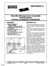 Datasheet DAC1201KP-V manufacturer Burr-Brown