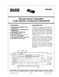 Datasheet DAC667JP manufacturer Burr-Brown