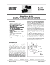 Datasheet DAC80-CBI-V manufacturer Burr-Brown