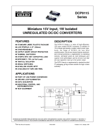 Datasheet DCP011515DP manufacturer Burr-Brown
