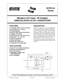 Datasheet DCP0124 manufacturer Burr-Brown