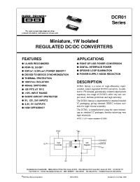 Datasheet DCR01 manufacturer Burr-Brown