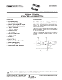 Datasheet DCR021205P-U manufacturer Burr-Brown