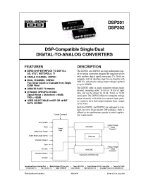 Datasheet DSP201 manufacturer Burr-Brown