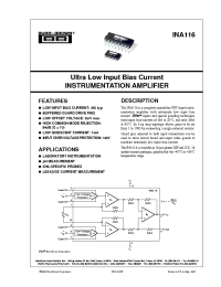 Datasheet INA116 manufacturer Burr-Brown
