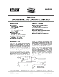Datasheet LOG100 manufacturer Burr-Brown