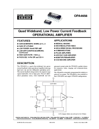 Datasheet OPA4658 manufacturer Burr-Brown