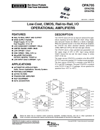 Datasheet OPA4705 manufacturer Burr-Brown