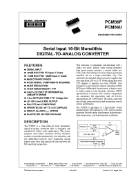 Datasheet PCM56P-L manufacturer Burr-Brown