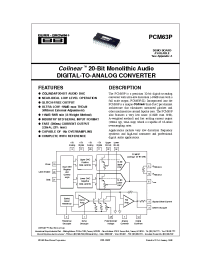 Datasheet PCM63P manufacturer Burr-Brown